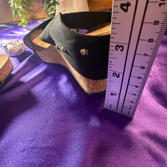 πCato Wedge Sandals Cork Heel Platform Slip-On with Elastic Straps - Picture 9 of 10